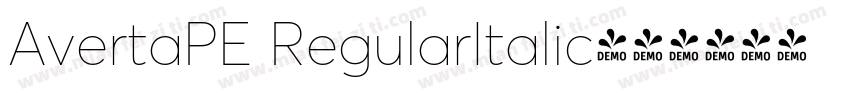 AvertaPE RegularItalic字体转换